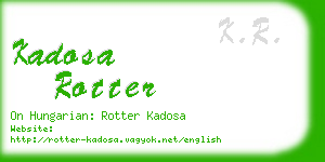 kadosa rotter business card